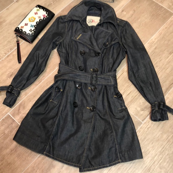 gap denim trench coat